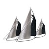 SAGEBROOK HOME 26" Metal Sailboats Wall Decor Blue/Silver: Contemporary Iron Artwork, Horizontal Mixed Media Sculpture - image 2 of 4