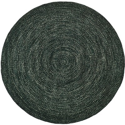 96" x 96" Chenille Tweed Collection Diluth & Emerald Reversible Indoor Area Utility Round Rug - Better Trends