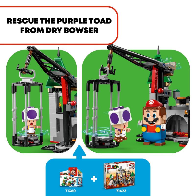 LEGO Super Mario Dry Bowser Castle Battle Expansion Set Building Toy 71423, 4 of 8