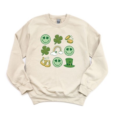 Simply Sage Market Women's Graphic Sweatshirt Irish Icons Chart St. Patrick's Day