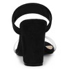 Allegra K Women's Dual Clear Strap Block Heels Slides Sandals - 4 of 4