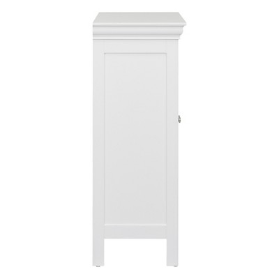 White Two-Door Cabinet with Adjustable Shelving