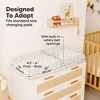 KeaBabies 2pk Soothe Changing Pad Covers for Girl, Boy, Organic Soft Cotton Contoured Diaper Changing Table Pad Covers - 4 of 4