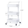 3-Tier Rolling Storage Utility Cart - 4 of 4