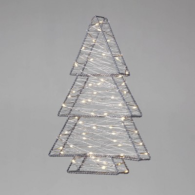 18in LED Dew Drop Tree Frame Novelty Silhouette Light Warm White - Wondershop™