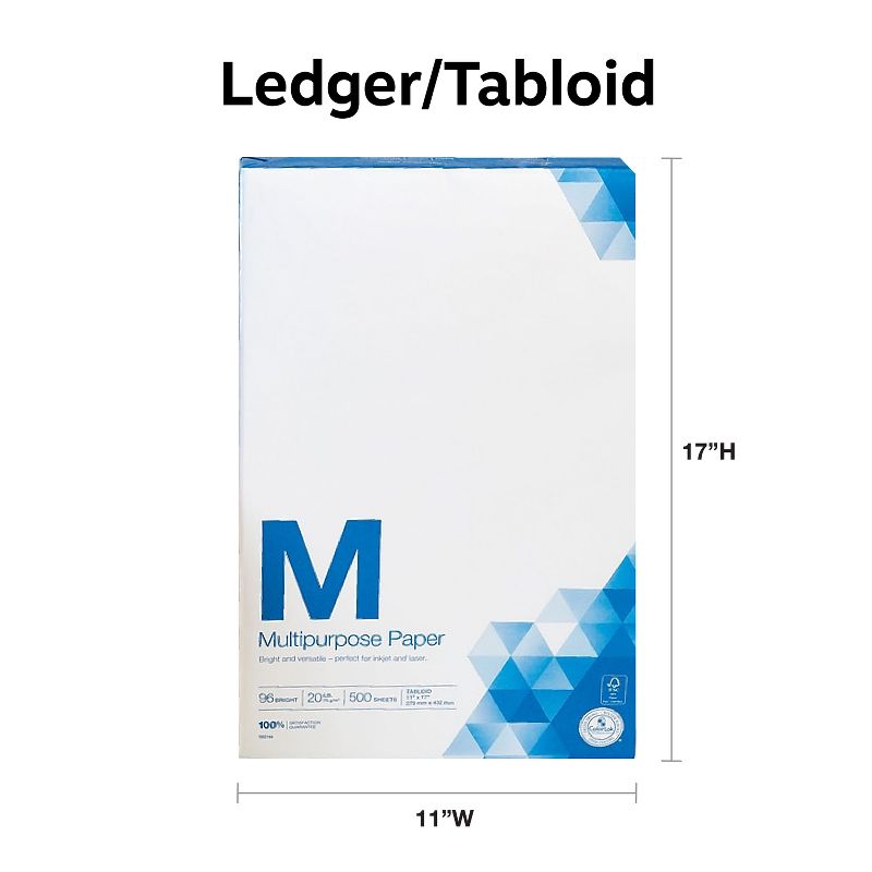 MyOfficeInnovations 11" x 17" Multipurpose Paper 20 lbs. 96 Brightness 500/RM 5 RM/CT 562782, 4 of 7