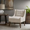 NicBex Polyester Accent Chair,Upholstered Living Room Chairs with Tufted Back and Recessed Arms,Modern Armchair,Accent Chairs for Living Room,Cream - image 2 of 4