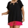 Women's Cut Out Frayed Fringe Top - umgee - 3 of 3
