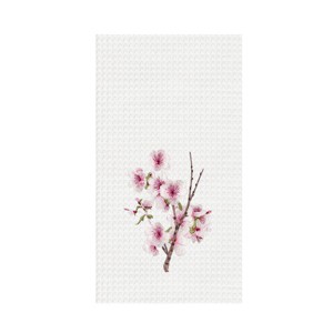 C&F Home Cherry Blossom Pink Floral Waffle Weave Dishtowel - 1 of 3