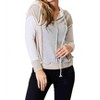 Women's Chic Color Block Hoodie With Seam Details - Double Take - 3 of 4