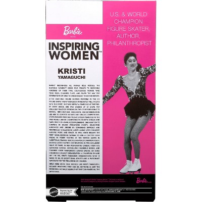 Barbie Inspiring Women Kristi Yamaguchi Doll in Black and Gold Costume