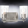 Urban Ambiance Luxury Traditional Bath Light 7.625''H x 13.875''W,  Brushed Nickel Finish,  Esperance Collection, UHP4141 - 4 of 4