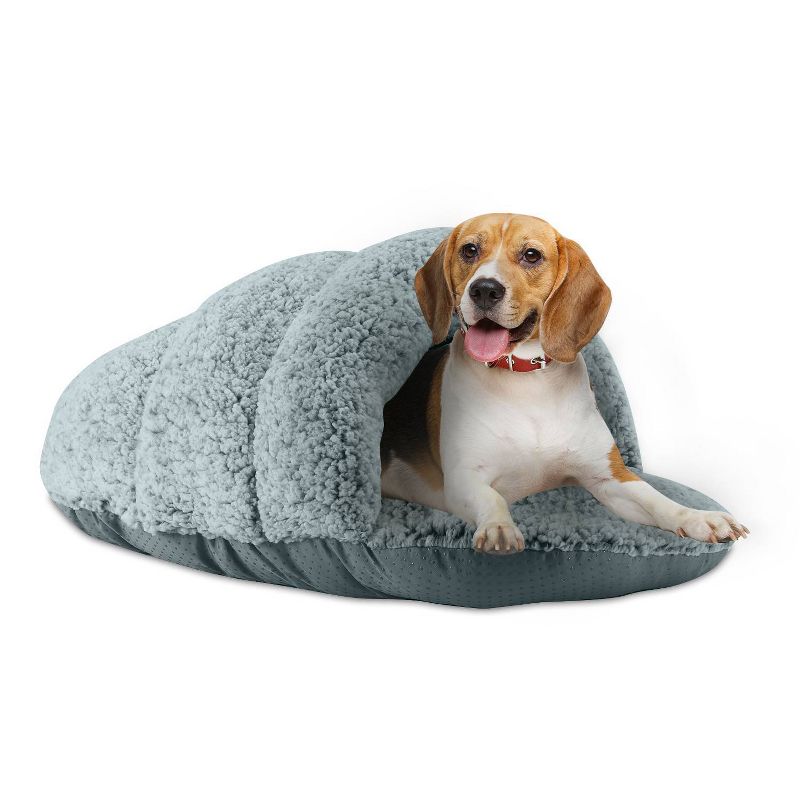 Sleepy Pet Slipper Covered Dog Bed - Mineral, 1 of 5