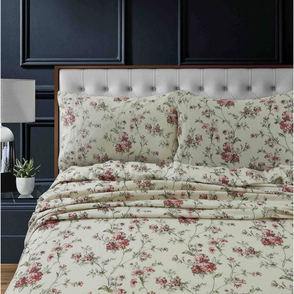 Photos - Pillowcase Standard 2pk Printed Pattern Heavyweight Flannel  Set Floral - T