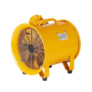 VEVOR Portable Ventilator, 12" Heavy Duty Cylinder Fan, 550W Strong Shop Exhaust Fan 2500CFM, 9.8ft Power Cord (No charging head), Yellow - 1 of 4