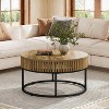 Tribesigns 31.5" Farmhouse Round Coffee Table, Circle Cocktail Center Table for Living Room - 4 of 4
