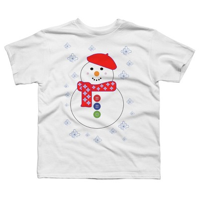 Boy's Design By Humans Christmas Snowman By ScarDesign T-Shirt
