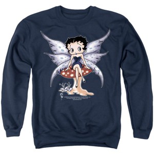 Betty Boop Mushroom Fairy Adult Crewneck Sweatshirt - 1 of 4