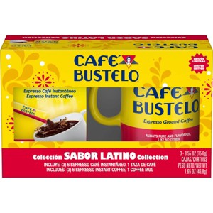 Café Bustelo Sabor Latino Collection Gift Set – Instant Coffee Sticks 6ct/3pk, Coffee Mug - 1 of 4