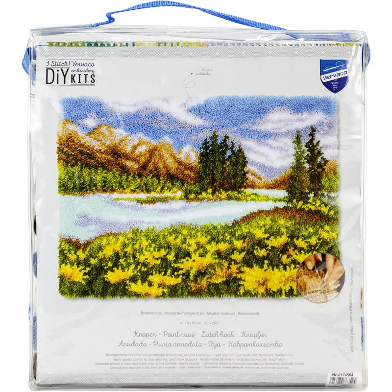 Vervaco Latch Hook Rug Kit 28"X20.4"-Mountain Landscape, 1 of 5