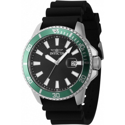 Invicta 46129 Men's Pro Diver Date Green/Silver Tone Bezel Watch