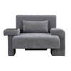 48" Polyester Oversized Armchair with Asymmetrical Armrest and Built-In Storage - 2 of 4