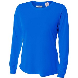 Bradley Women's Long Sleeve Rash Guard Surf Comfortable Performance Swim Shirt - 1 of 4