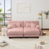Cloud Couch Sleeper Sofa with 2 Ottomans,Chenille 2 Seater sofa with 2 Lumbar pillows and 2 throw pillows for Living Room-Tanpinhause - 2 of 4