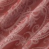 40"x63" Sun Zero Pedra Paisley Embroidery 100% Blackout Back Tab Curtain Panel Rustic Red - 4 of 4