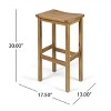 GDFStudio Pensacola Outdoor Acacia Wood 30 Inch Backless Barstools (Set of 2) - 3 of 4