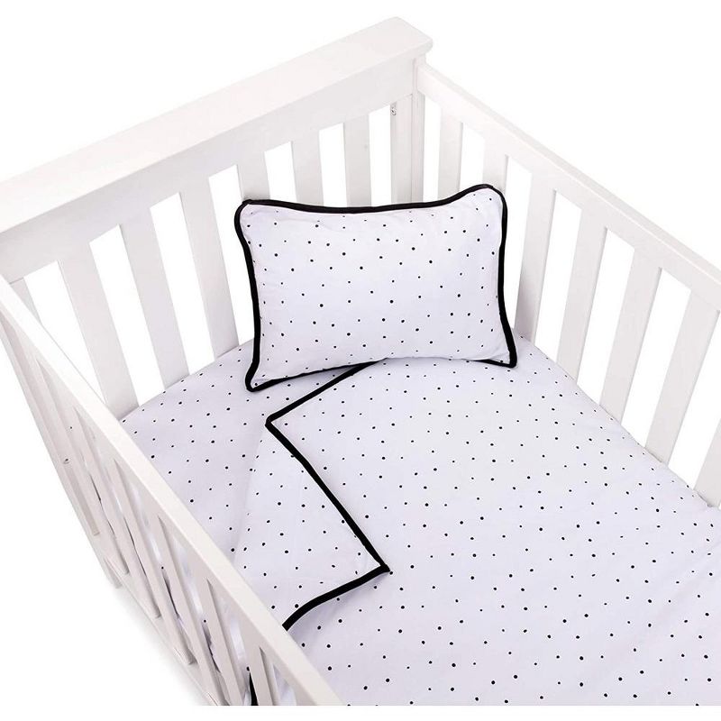 Ely's & Co. Baby Crib Bedding Sets Includes Crib Sheet, Quilted Blanket, Crib Skirt, and Baby Pillowcase  4 Piece Set, 3 of 6