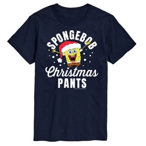 Men's - SpongeBob SquarePants - Christmas Pants Short Sleeve Graphic T-Shirt - 1 of 4