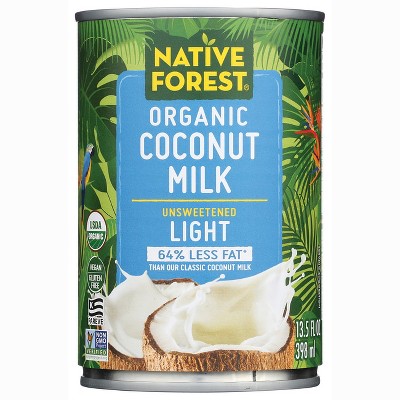 Native Forest Organic Coconut Milk - Unsweetened Light 13.5 fl oz Can