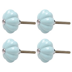Unique Bargains DIY Furniture Cabinet Ceramic Vintage Round Pull Knob 4 Pcs - 1 of 4
