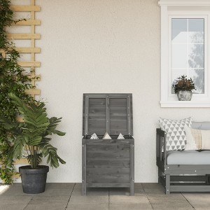 vidaXL Patio Storage Box Anthracite 19.7 in.x19.3 in.x22.2 in. Solid Wood Fir - 1 of 4