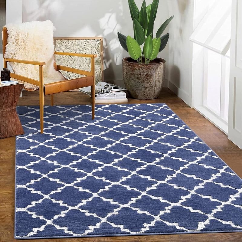Modern Moroccan Trellis Area Rug Geometric Rug Tufted Bedroom Living Room Carpet, 2 of 7