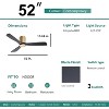 Sofucor 52'' Low Profile Ceiling Fan with 6-Speed Remote Gold+Black - 4 of 4