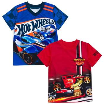 Hot Wheels 2 Pack Athletic T-Shirts Little Kid to Big