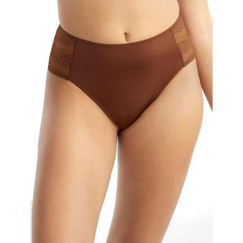 Core Microfiber High-Waist Cheeky Panty in Brown