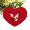 Eastern Washington University Primary Heart Love Wood Christmas Tree Holiday Ornament - 2 of 3
