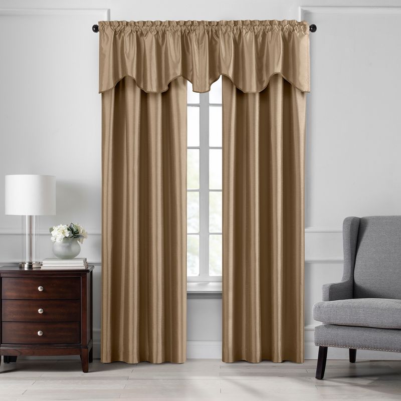 Colette Faux Silk Blackout Single Window Curtain Panel - Elrene Home Fashions, 2 of 7