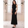 INSPIRE CHIC Women's Cocktail Boat Neck Sleeveless Elegant Fishtail Maxi Dress - 2 of 4