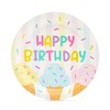 Blue Panda 48 Pack Ice Cream Party Decorations, Happy Birthday Paper Plates (7 In, 48 Pack) - 4 of 4