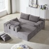 TiramisuBest 108" L Shaped Sectional Sofa Chenille Upholstered Modular 4 Seat Convertible Couch Set Seating 6 Pillows Living Room Left /Right Side - 3 of 4