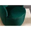 25.6" Velvet Swivel Barrel Armchair with Ergonomic Backrest - 4 of 4