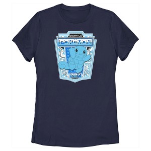 Women's Pokemon Squirtle Metallic Badge T-Shirt - 1 of 4