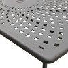7pc Outdoor Dining Set with 67" Modern Ornate Mesh Aluminum Rectangular Table & Modern Chairs - Black - Oakland Living: Weather-Resistant - 3 of 4