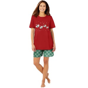 Dreams & Co. Knit Pj Short Set - 1 of 4