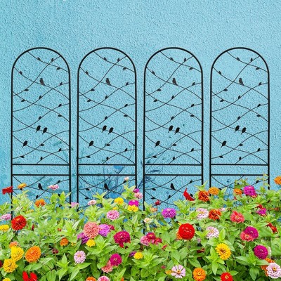 NicBex Metal Plant Stakes for Indoor Plants, Rust-Proof Gardening Trellis for Gardens