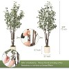 homfan Artificial Eucalyptus Tree, Tall Fake Artificial Plant with White Planter，Large Faux Floor Plant Artificial Trees for Home Decor Indoor - 4 of 4